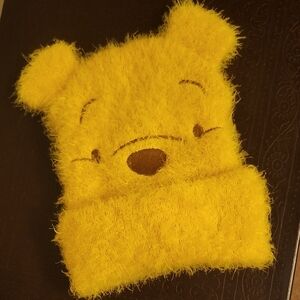 Disney Yellow Fuzzy Winnie the Pooh Plush Beanie
